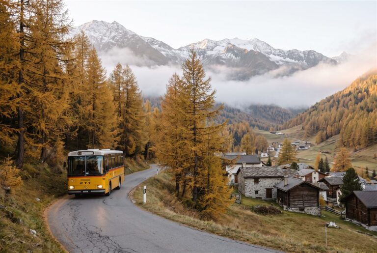 Mit dem Postauto oder dem Auto durch das Saastal